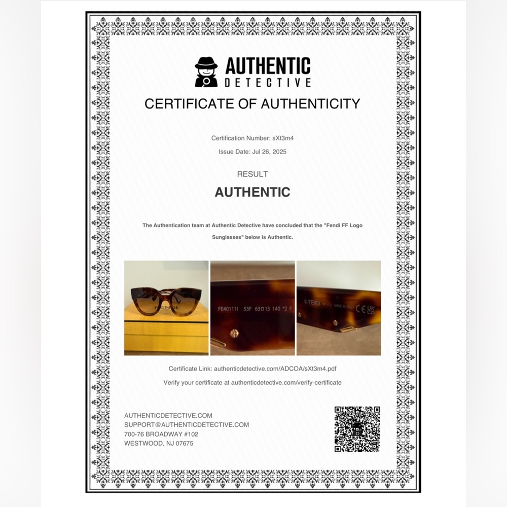 NWOT FENDI First Brown Tortoise Oversized Round Luxury Designer Sunglasses - Picture 14 of 15